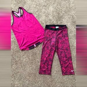 NIKE PRO DRY FIT WORKOUT OUTFIT -pink!